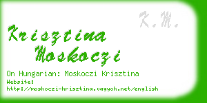 krisztina moskoczi business card